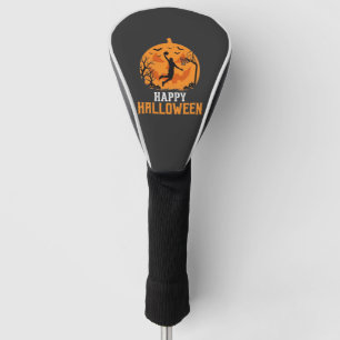 Basketball Halloween Dunk Pumpkin Design_1 Golf Head Cover