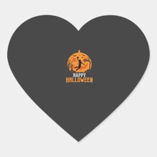 Basketball Halloween Dunk Pumpkin Design_1 Heart Sticker