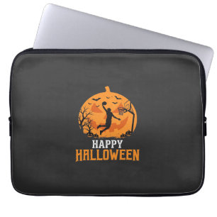 Basketball Halloween Dunk Pumpkin Design_1 Laptop Sleeve