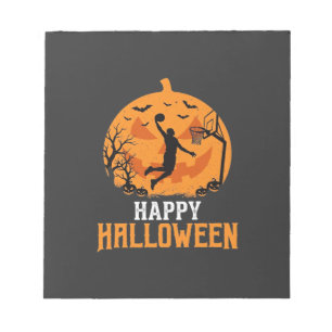 Basketball Halloween Dunk Pumpkin Design_1 Notepad