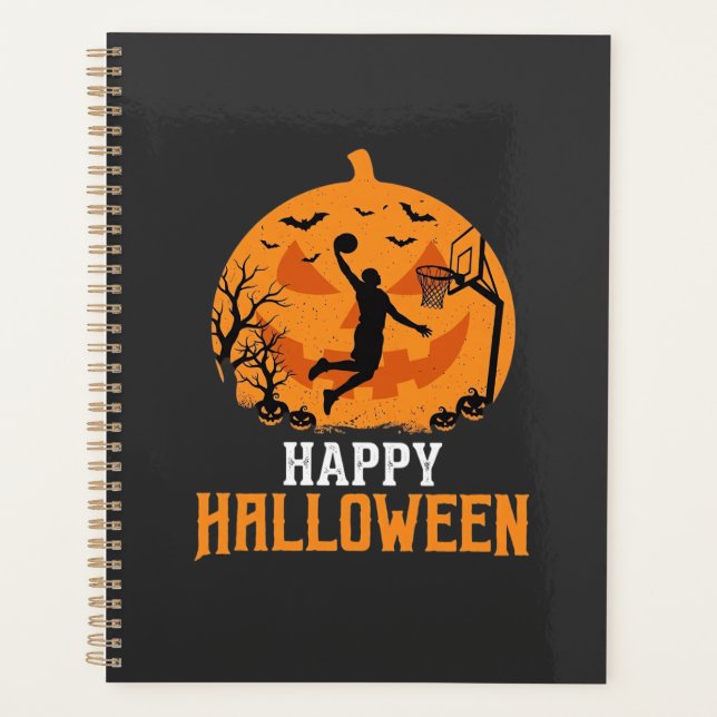 Basketball Halloween Dunk Pumpkin Design_1 Planner (Front)