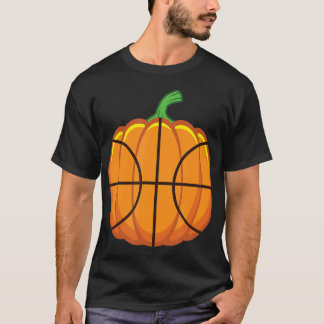 Basketball Halloween Pumpkin Boys Kids Thanksgivin T-Shirt