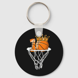 Basketball Happy 10th Birthday Boy Bball 10 Years Keychain