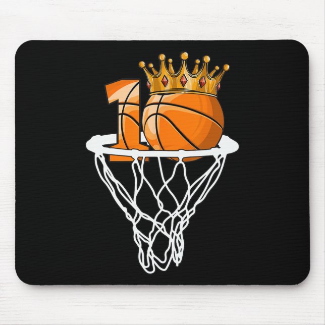 Basketball Happy 10th Birthday Boy Bball 10 Years  Mouse Pad (Front)