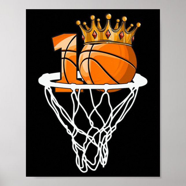 Basketball Happy 10th Birthday Boy  Bball 10 Years Poster (Front)
