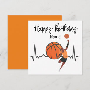 Basketball Happy Birthday to Player with Player Card