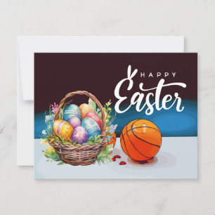 Basketball Happy Easter Holiday to Player Card