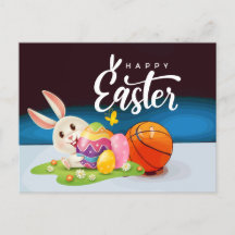 Basketball Happy Easter Holiday to Player