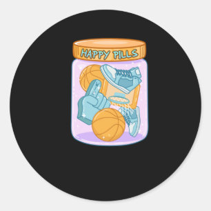 Basketball Happy Pills Sticker