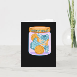 Basketball Happy Pills Sticker Card