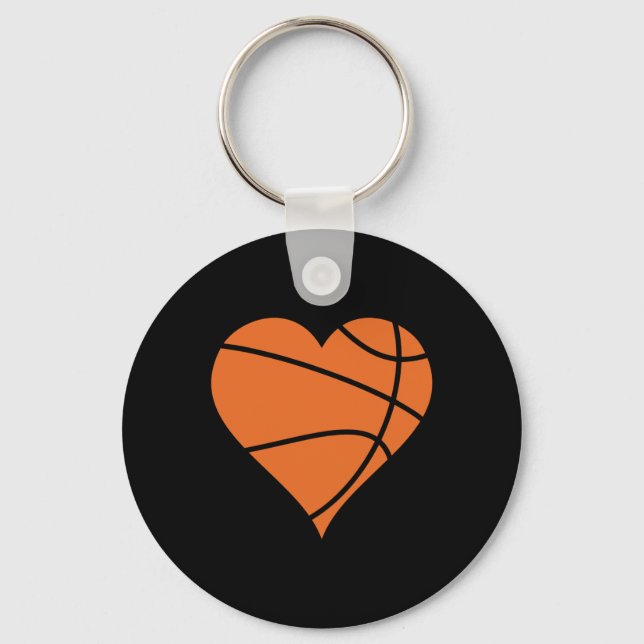 Basketball Heart 2  Keychain (Front)