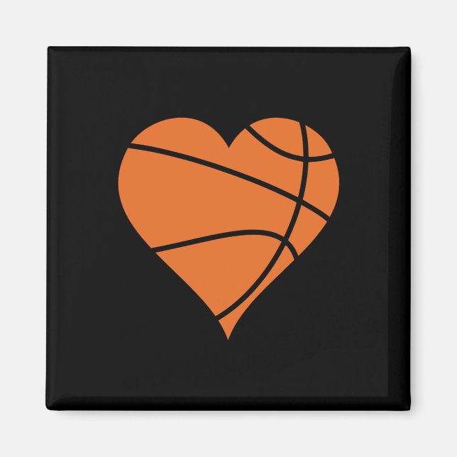 Basketball Heart 2  Magnet (Front)