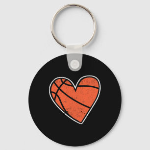 Basketball Heart Basket Ball Player Coach Fan Coup Keychain
