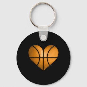 Basketball Heart Design Funny Gift For Valentine Keychain