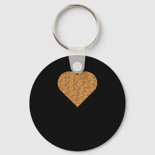 Basketball Heart Love Design  Keychain