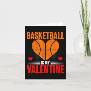 Basketball Heart Love Valentines Day Sport Player  Card