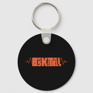 Basketball Heartbeat (2) Keychain