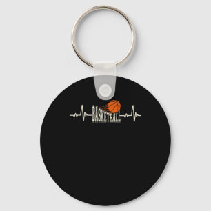 Basketball Heartbeat 3  Keychain