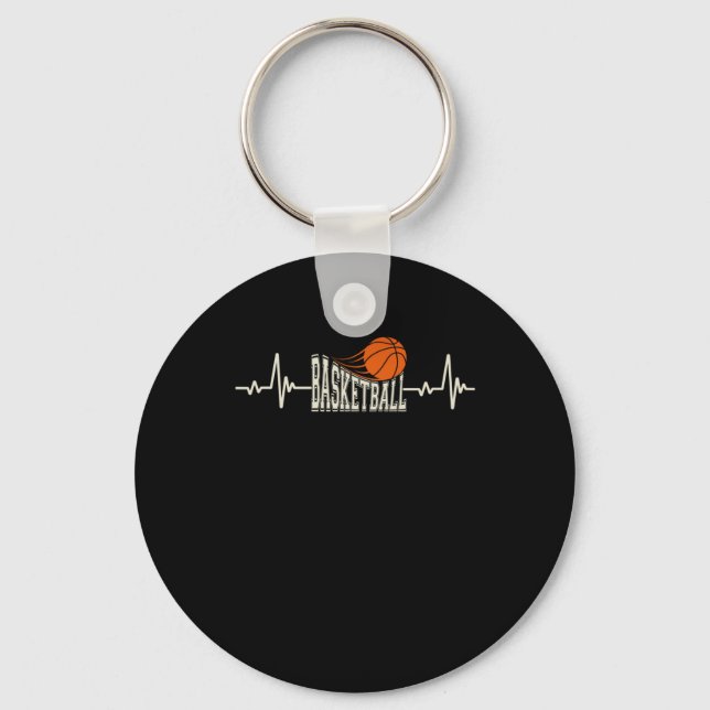 Basketball Heartbeat 3  Keychain (Front)