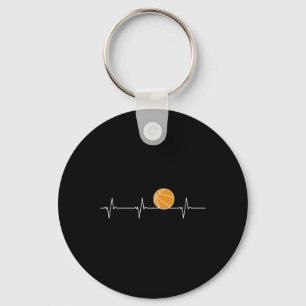 Basketball Heartbeat - Ball Ecg Pulse For Fans Keychain