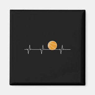 Basketball Heartbeat - Ball Ecg Pulse For Fans Magnet