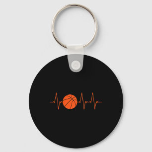 Basketball Heartbeat Bball Keychain