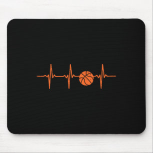 Basketball Heartbeat Coach Player Team Baller Men  Mouse Pad
