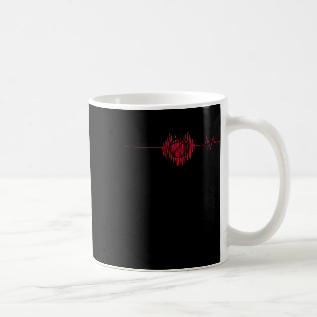 Basketball Heartbeat – Dribble  Coffee Mug (Right)