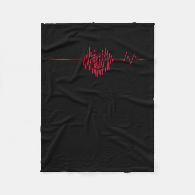 Basketball Heartbeat – Dribble  Fleece Blanket (Front)