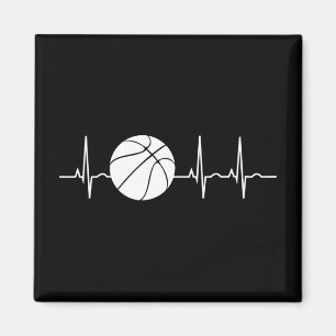 Basketball Heartbeat Ekg Basketball Coach  Magnet