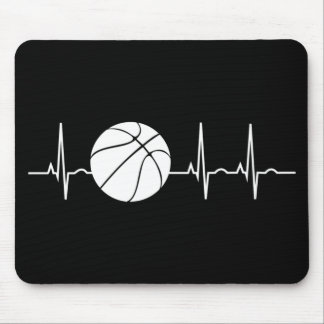 Basketball Heartbeat Ekg Basketball Coach  Mouse Pad