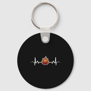 Basketball Heartbeat Gift Idea Keychain