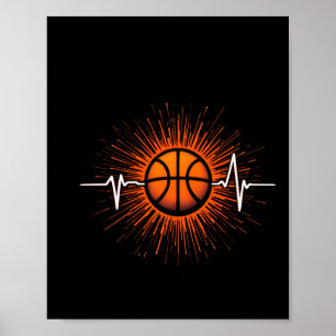 Basketball Heartbeat – Love For The Game Tee  Poster