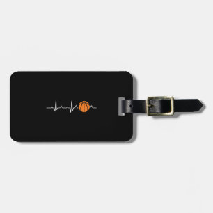 Basketball Heartbeat Luggage Tag