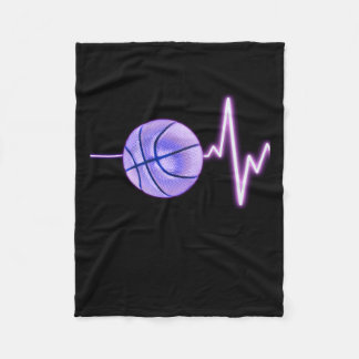 Basketball Heartbeat - Newest Funny Basketball Fleece Blanket