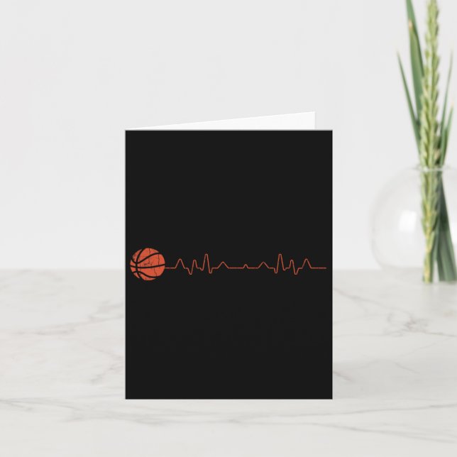 Basketball Heartbeat Player Gift  Card (Front)