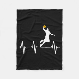 Basketball Heartbeat S For Men And Boys Fleece Blanket