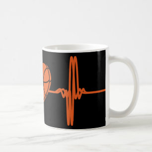 Basketball Heartbeat Sport Motive Coffee Mug