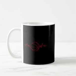 Basketball heartbeat streetball for basketball coffee mug