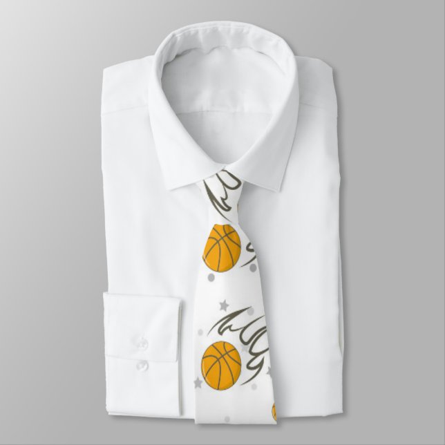 Basketball Heat Pattern Tie (Tied)
