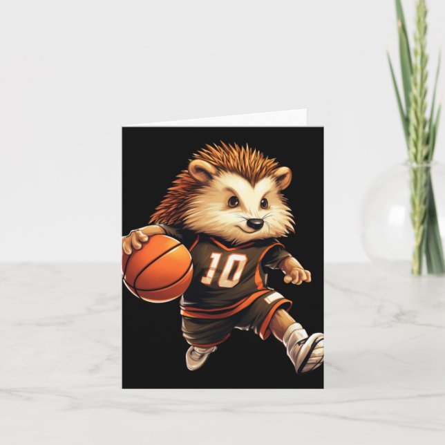 Basketball Hedgehog  Card (Front)