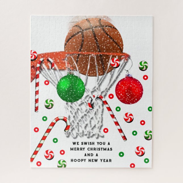 Basketball Holiday Gift Jigsaw Puzzle (Vertical)