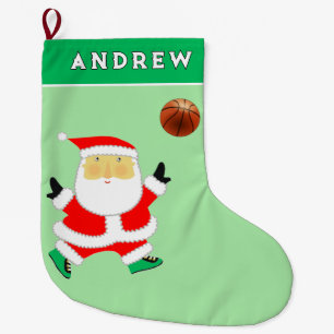 Basketball Holiday Gift Large Christmas Stocking