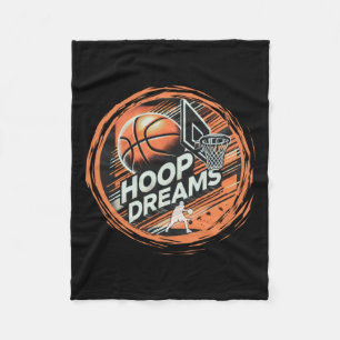 Basketball Hoop Dreams Active Fleece Blanket