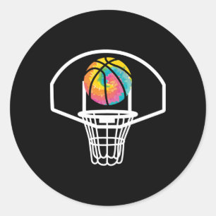 Basketball Hoop For A Streetball Player Ball Lover Classic Round Sticker