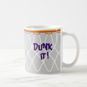 Basketball Hoop Net_Dunk it!_grey Coffee Mug