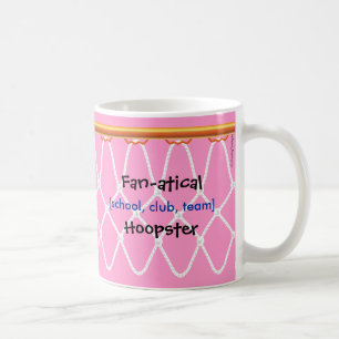 Basketball Hoop Net_Fan-atical template_pink Coffee Mug