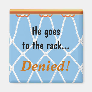 Basketball Hoop Net_He goes to the rack...Denied! Magnet