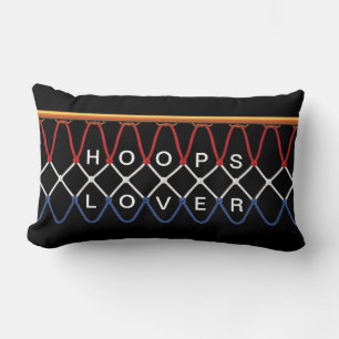 Basketball Hoop Net_Nothing But Net_Hoops Lover Lumbar Pillow