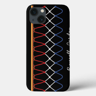 Basketball Hoop Net_red,white,blue_autograph style iPhone 13 Case